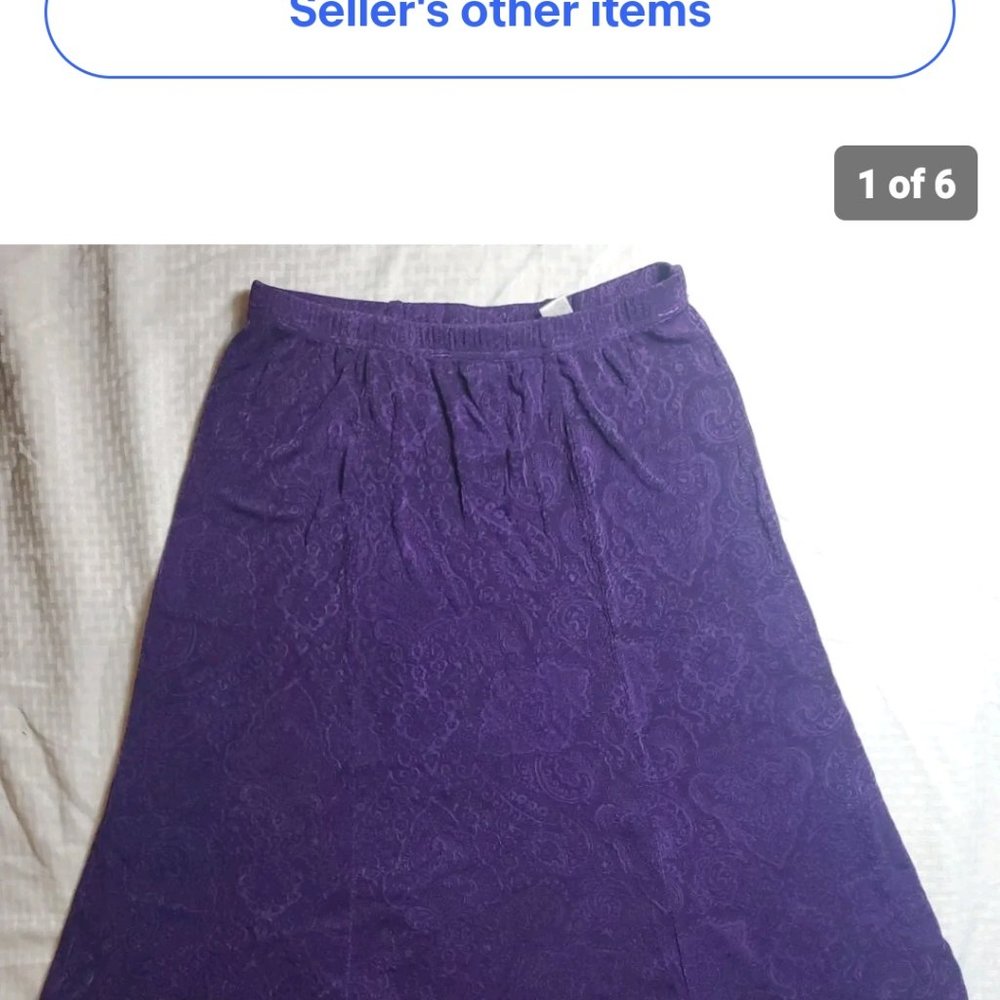 Coldwater Creek Purple Skirt Size 1X